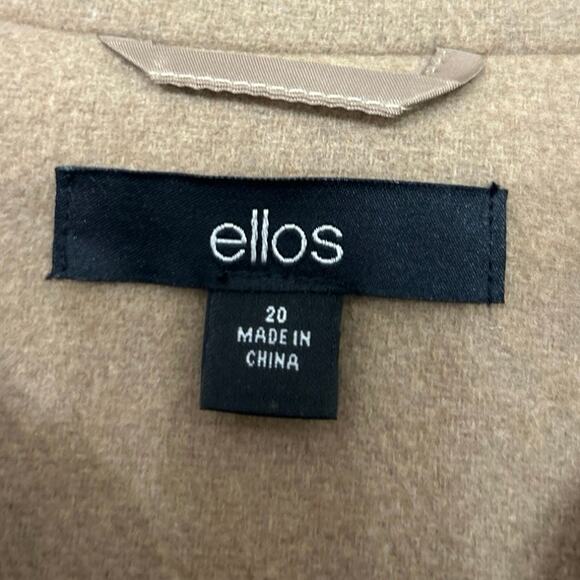 Ellos Camel Wool Blend A-Line Swing Coat Women’s Plus 20 Minimalist Winter Coat - Picture 12 of 15